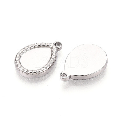 304 Stainless Steel Pendant Cabochon Settings STAS-T067-67P-1