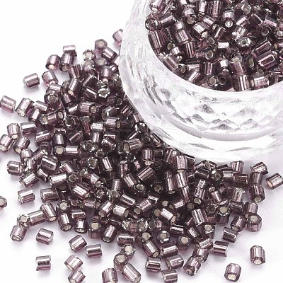 8/0 Glass Bugle Beads SEED-S032-07A-56B-1