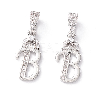 Eco-Friendly Brass Micro Pave Cubic Zirconia Pendants KK-K265-01P-B-1