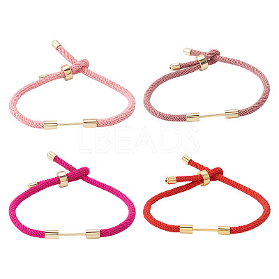 4Pcs 4 Colors Braided Nylon Cord Bracelet Making MAK-TA0001-26A-1
