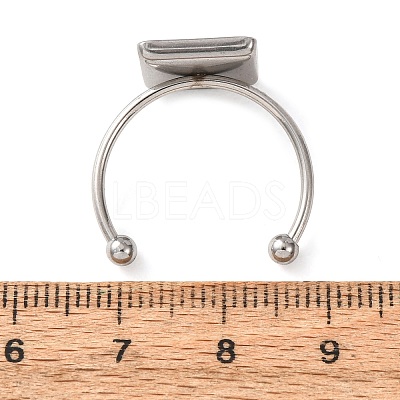 304 Stainless Steel Cuff Rings Components SA-CBA8B85-10D-P-1