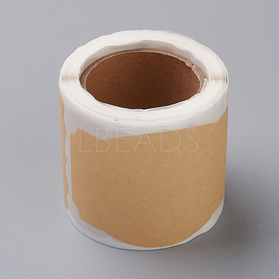 Self-Adhesive Kraft Paper Gift Tag Stickers DIY-G021-08-1
