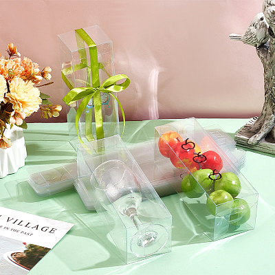 Transparent PET Tea Storage Boxes CON-WH0106-08H-1