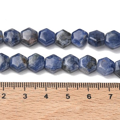 Natural Sodalite Beads Strands G-G463-A10-8x9mm-1