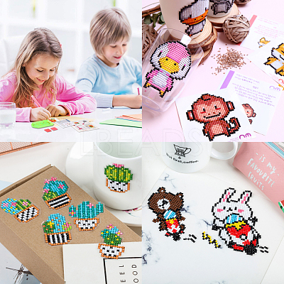 DIY Diamond Painting Stickers Kits For Kids DIY-WH0168-58-1