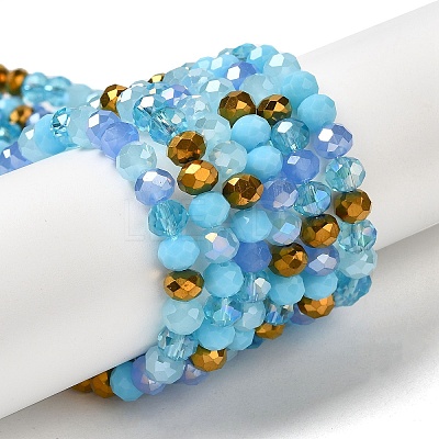 Glass Beads Strands EGLA-A034-M6mm-15-1
