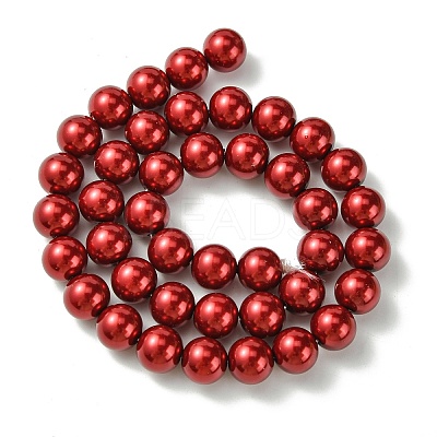 Eco-Friendly Dyed Glass Pearl Round Beads Strands HY-A002-10mm-RB038-1