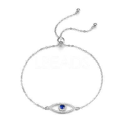 S925 Silver Devil Eye Bracelet with Full Diamond Eyes Series AK1290-10-1