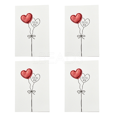 4Pcs Kraft Paper Greeting Cards AJEW-FS0001-30B-1