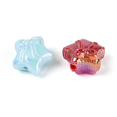 UV Plating Opaque Acrylic Beads SACR-T018-06M-1