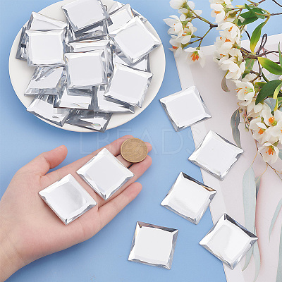 30Pcs Flat Back Acrylic Rhinestone Cabochons OACR-OC0001-17-1