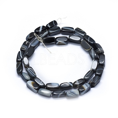 Natural Banded Agate/Striped Agate Beads Strands G-I245-29B-1