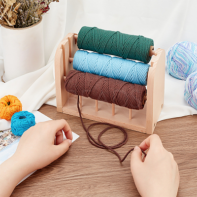 11 Spools Solid Wood Thread Rack WOOD-WH0027-90-1
