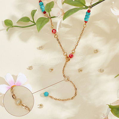 Brass Crimp Beads Covers KK-BC0014-72B-G02-1