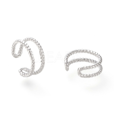 Brass Cuff Earrings EJEW-I249-18P-1