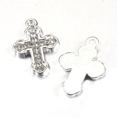 Alloy Rhinestone Pendants X-ALRI-S165-05P-1