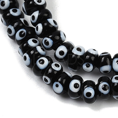 Handmade Evil Eye Lampwork Beads Strands LAMP-A007-02A-04-1