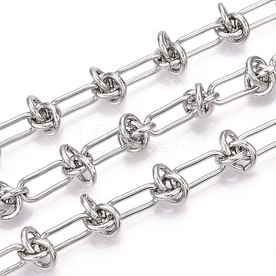 Iron Oval with knot Link Chains CH-N004-14P-1