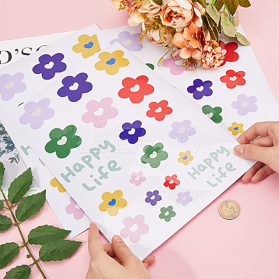 PVC Self Adhesive Flower Car Sticker DIY-WH0453-57D-1