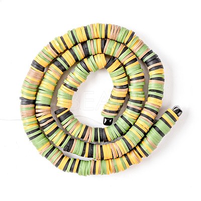 Handmade Polymer Clay Beads Strands CLAY-R089-6mm-T02B-29-1