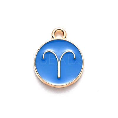 Alloy Enamel Pendants ENAM-S124-01B-02A-1