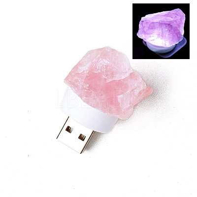 Nuggets Natural Rose Quartz USB Night Light PW-WGC42A4-02-1