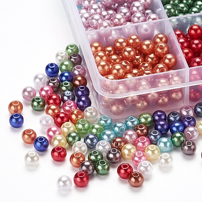 1200Pcs 15 Colors Imitation Pearl Acrylic Beads OACR-YW0001-12-1