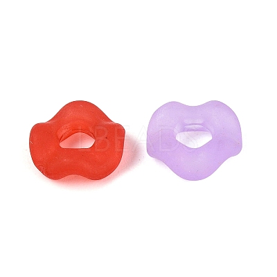 Frosted Transparent Acrylic European Beads OACR-Q197-05-A-1