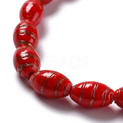 Handmade Gold Sand Lampwork Beads LAMP-F020-35G-1
