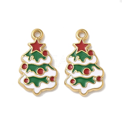 304 Stainless Steel Enamel Pendants STAS-L300-012G-02-1