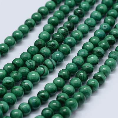 Natural Malachite Beads Strands G-F571-27AB1-12mm-1
