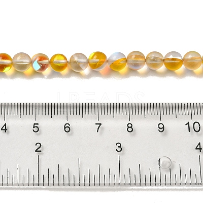 Synthetic Moonstone Beads Strands G-P528-J01-11-1