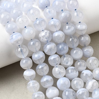 Grade A Natural Blue Lace Agate Beads Strands G-F222-29-8mm-1-1