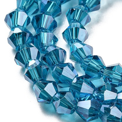 Transparent Electroplate Glass Beads Strands EGLA-A039-T2mm-A01-1
