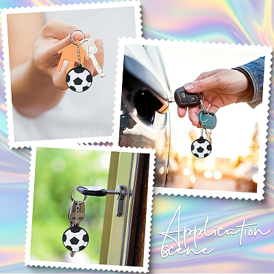 20Pcs Sports Series Silicone Keychains KEYC-SC0002-01A-1