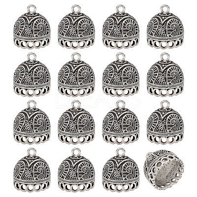 16Pcs Tibetan Style Zinc Alloy Pendant Bails FIND-CA0011-75B-1