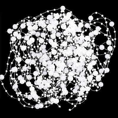 10 Strands Acrylic Imitation Pearl Beaded Trim Garland Strand OCOR-GF0001-45-10-1