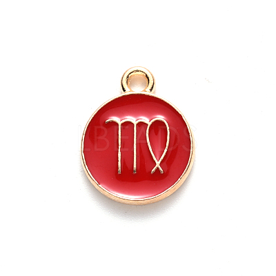 Alloy Enamel Pendants X-ENAM-S124-01B-07B-1