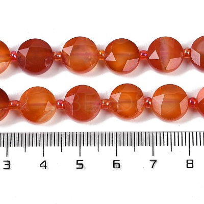 Natural Red Agatae Beads Strands G-C116-A48-01-1