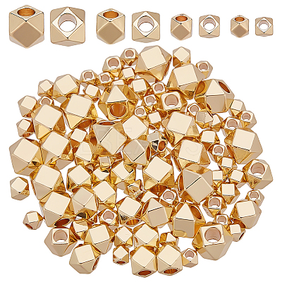 100Pcs 4 Styles Brass Spacer Beads KK-WR0001-52-1