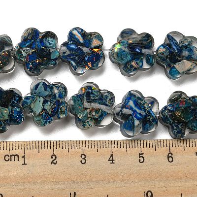 Dyed Natural Imperial Jasper with Resin Beads Strands G-G083-G07-01-1