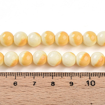 Baking Paint Glass Beads X1-DGLA-N012-8mm-03-1