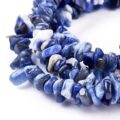 Natural Sodalite Chips Beads Strands F024-1