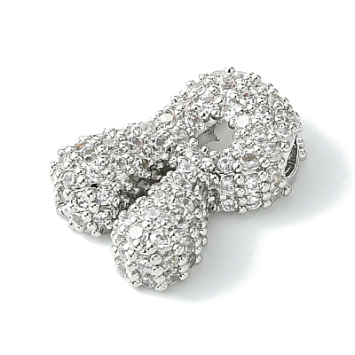 Rack Plating Brass Clear Cubic Zirconia Pendants KK-S378-01P-R-1