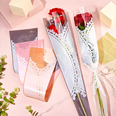 Lace Pattern Plastic Gift Bags DIY-TA0010-89-1