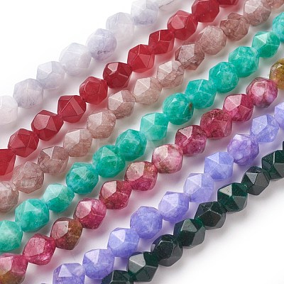 Natural White Jade Beads Strands G-F545-E-1