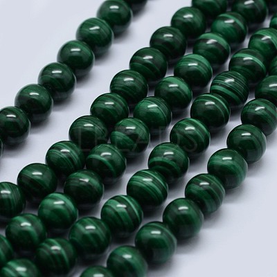 Natural Malachite Beads Strands G-F571-27AA2-6mm-1