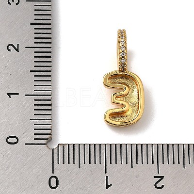 Brass Micro Pave Cubic Zirconia Pendants KK-K345-13E-G-1