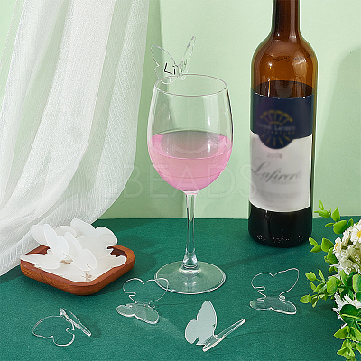 24Pcs Acrylic Wine Glass Charms AJEW-FG0003-46D-1