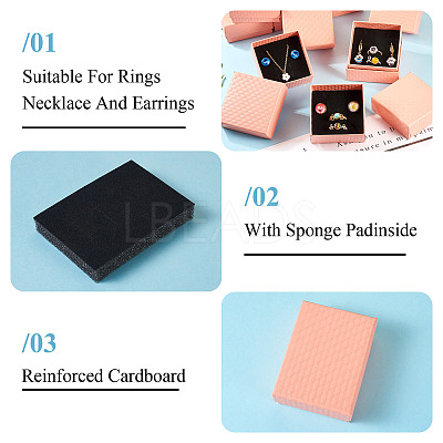 Rhombus Textured Cardboard Gift Storage Boxes CON-TAC0010-03A-05-1
